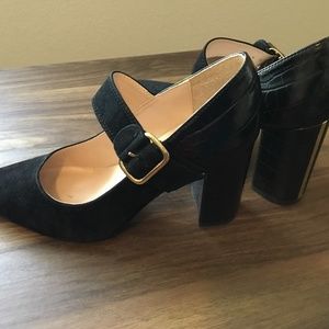 Black suede Tommy Hilfiger heels size 9.5